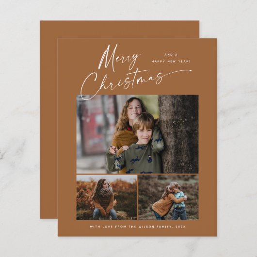 Weihnachtskript 3 Foto Weihnachtskarte (Vorne/Hinten)