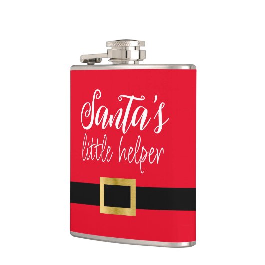 Weihnachtskript Red White Flachmann (Links)