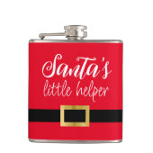 Weihnachtskript Red White Flachmann (Vorderseite)