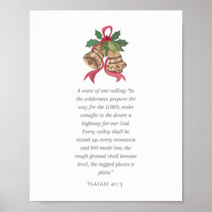 Weihnachtskripte Kunst auf Matte Poster