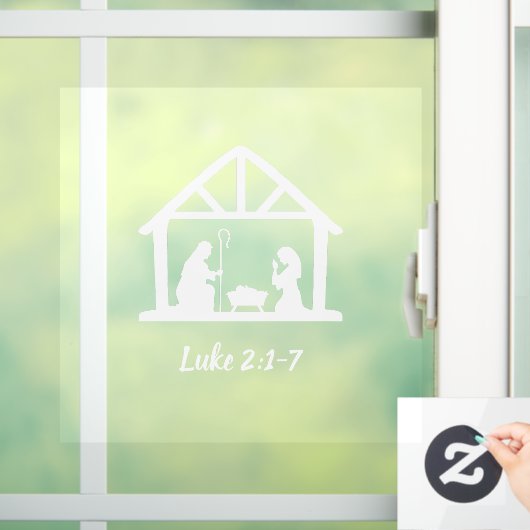 Weihnachtskriptur Fensteraufkleber (Zuhause)