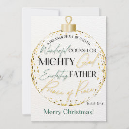 Weihnachtskriptur Grußkarte Isaiah 9:6 Feiertagskarte