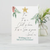 Weihnachtskriptur Grußkarte Isaiah 9:6 Feiertagskarte (Stehend Vorderseite)