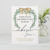 Weihnachtskriptur Grußkarte James 1:17 Feiertagskarte (Stehend Vorderseite)