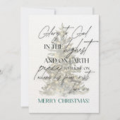 Weihnachtskriptur Grußkarte Luke 2:14 Feiertagskarte (Vorderseite)