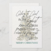 Weihnachtskriptur Grußkarte Luke 2:14 Feiertagskarte (Vorne/Hinten)