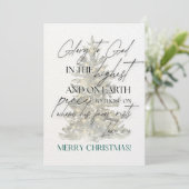 Weihnachtskriptur Grußkarte Luke 2:14 Feiertagskarte (Stehend Vorderseite)