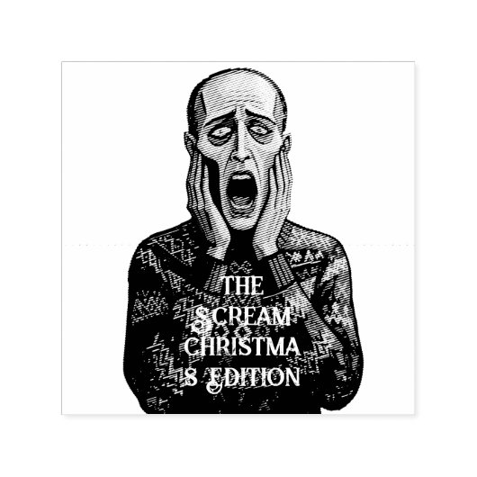 Weihnachtskrise - Edvard Munch Weihnachtspullover Permastempel (Design)