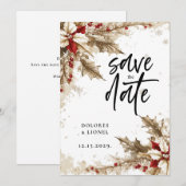 Weihnachtskritik Hochzeit Das Datum speichern Save The Date (Vorne/Hinten)