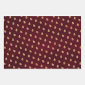 Weihnachtskritik Rustikale Pine Cones Personalisie Geschenkpapier Set (Vorderseite 2)