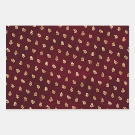 Weihnachtskritik Rustikale Pine Cones Personalisie Geschenkpapier Set (Vorderseite 2)