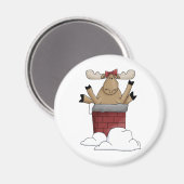 Weihnachtskritter: Elch & Kamin Magnet (Vorderseite/Rückseite)