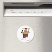 Weihnachtskritter: Elch & Kamin Magnet (In Situ (Geschirrspüler))