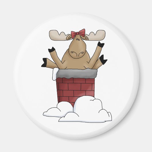 Weihnachtskritter: Elch & Kamin Magnet (Vorne)