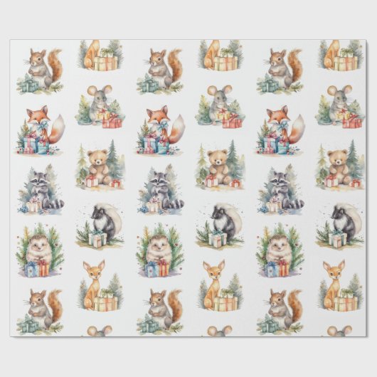 Weihnachtskritter Geschenkpapier (Flach)