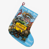 Weihnachtskritter Großer Weihnachtsstrumpf (Vorderansicht (hängend))