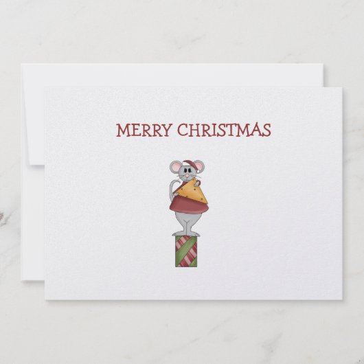 Weihnachtskritter ・ Maus Feiertagskarte (Vorderseite)