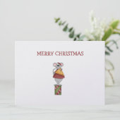 Weihnachtskritter ・ Maus Feiertagskarte (Stehend Vorderseite)