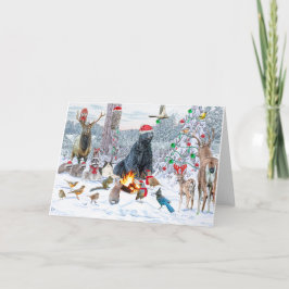 Weihnachtskritter-Party Feiertagskarte