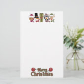 Weihnachtskritters Stationery Briefpapier (Stehend Vorderseite)