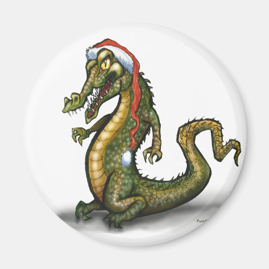 Weihnachtskrokodile Magnet (Vorne)