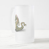 Weihnachtskrokodile Mattglas Bierglas (Vorderseite Links)