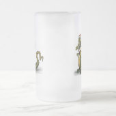 Weihnachtskrokodile Mattglas Bierglas (Mittel)