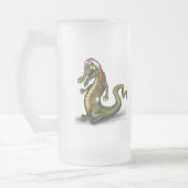 Weihnachtskrokodile Mattglas Bierglas (Links)