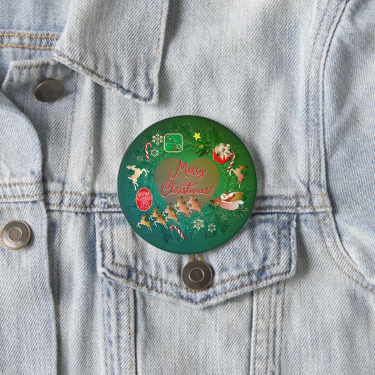 Weihnachtskrone-Button Button (Beispiel)