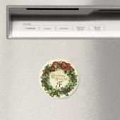 WEIHNACHTSKRONE MIT MISTELZWEIGEN UND STECHPALMENB MAGNET (In Situ (Geschirrspüler))