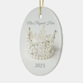 Weihnachtskrone-Ornament Keramik Ornament (Links)