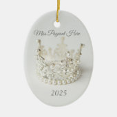 Weihnachtskrone-Ornament Keramik Ornament (Vorne)