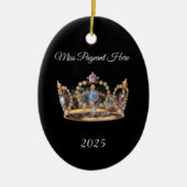 Weihnachtskrone-Ornament Keramik Ornament (Vorne)