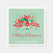 Weihnachtskronendekor Serviette (Vorderseite)