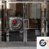 Weihnachtskronenklammer Fensteraufkleber (Büro Tür)