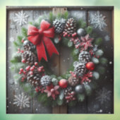 Weihnachtskronenklammer Fensteraufkleber (Blatt 3)