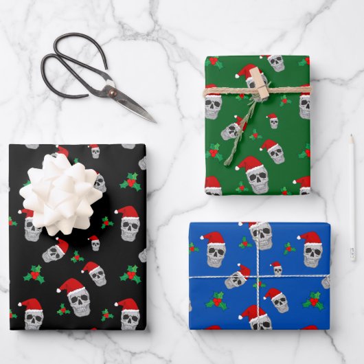 Weihnachtskronenwrapping Paper-Set Geschenkpapier Set (Vorderseite)