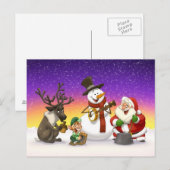 Weihnachtskrug-Band-Postkarte Feiertagspostkarte (Vorne/Hinten)