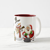 Weihnachtskrug-Band-Tasse Zweifarbige Tasse (VorderseiteRechts)
