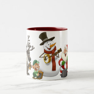 Weihnachtskrug-Band-Tasse Zweifarbige Tasse