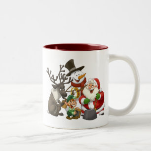 Weihnachtskrug-Band-Tasse Zweifarbige Tasse