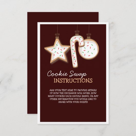 Weihnachtskrümelkarte Einladung (Vorne/Hinten)