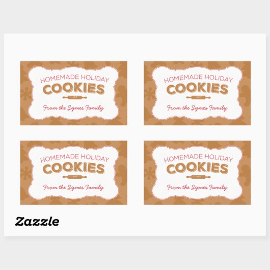 Weihnachtskrümelmarke Rechteckiger Aufkleber (Blatt)