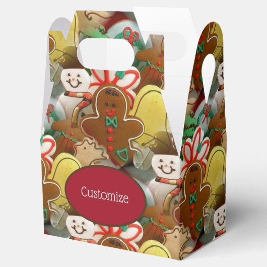 Weihnachtskrümelmuster Geschenkschachtel (Geöffnet)