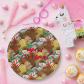 Weihnachtskrümelmuster Pappteller (Party)