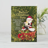Weihnachtskrümelverkehr Weihnachtsfeiertage Party Einladung (Stehend Vorderseite)