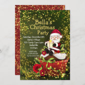 Weihnachtskrümelverkehr Weihnachtsfeiertage Party Einladung (Vorne/Hinten)