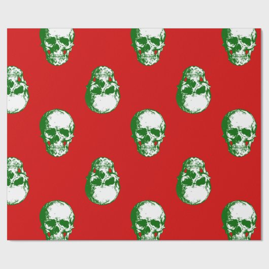 Weihnachtskruste mit Skelettpapier Geschenkpapier (Flach)