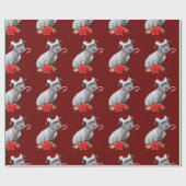 Weihnachtskrustentiere, rotes Umhüllungspapier Geschenkpapier (Flach)