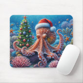 Weihnachtsktopf mit Weihnachtsmannmütze Mousepad (Mit Mouse)